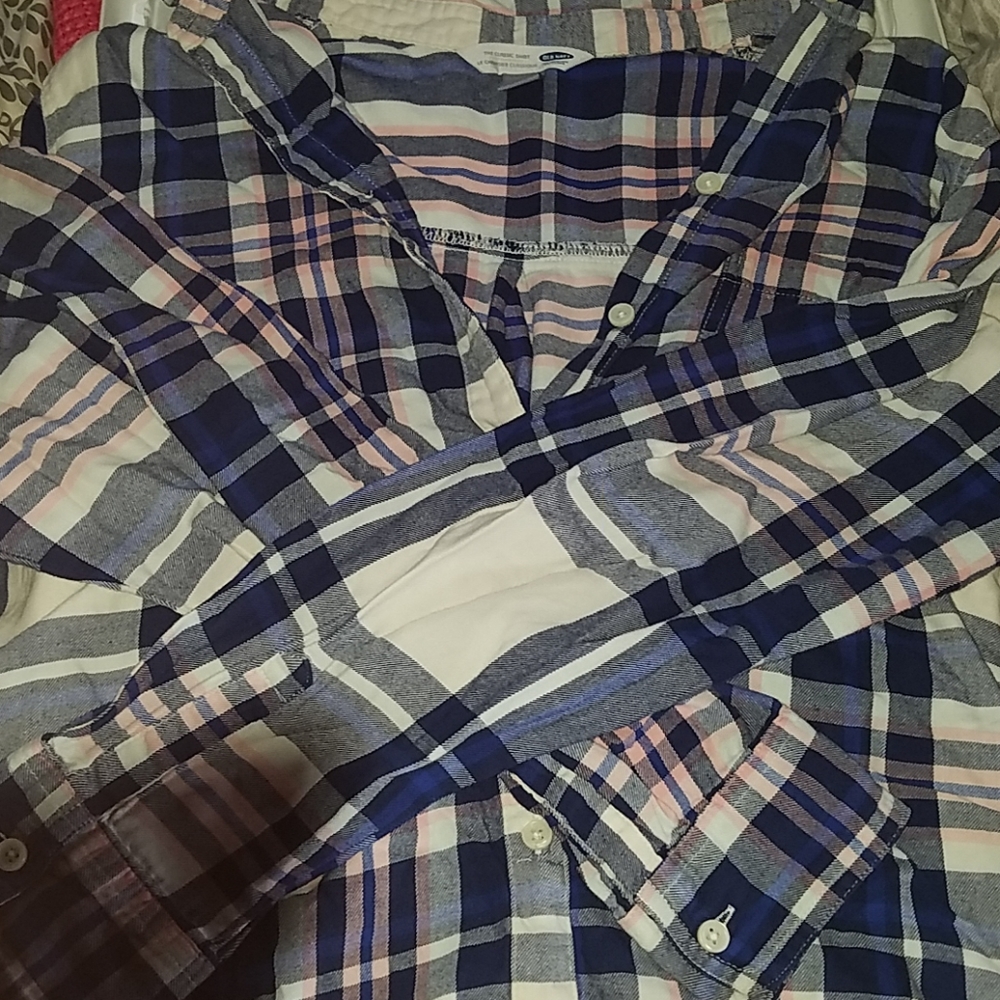 Casual button down flannel.
